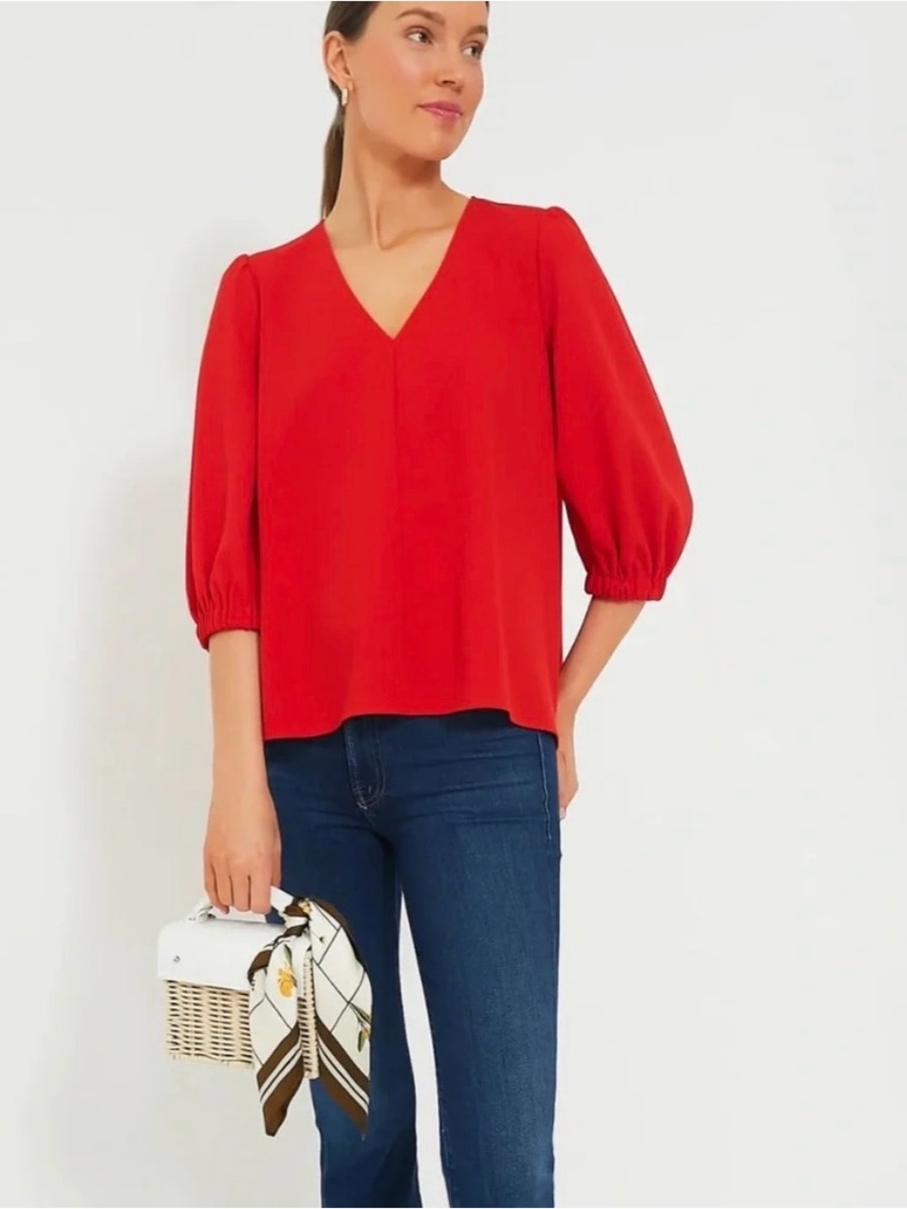 Tuckernuck Pomander Place Red Poppy Hollis Top